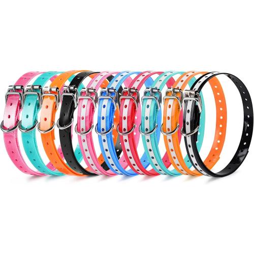 Replacement Collar Strap, Compatible with Petsafe,PATPET,Sportdog,Garmin,Dogtra,etc Most Training Collar/Fence Reciever, 3/4',Adjustable,Metal Buckled,Waterproof (Black Pack2)