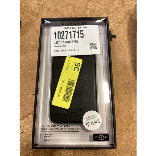 Coach Leather Slim Case for iPhone 12 mini Black