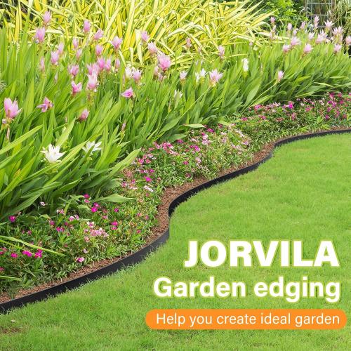 Jorvila No Dig Landscape Edging Kit, 1.5 x 100' Plastic Garden Edging