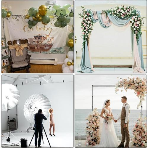 Heavy Duty Backdrop Stand Pipe and Drape Photography Backdrop Stand Kit Adjustable Photo Background Stand 10ft x 10ft with Metal Base, 4 Clamps,Carrying Bag for Photography Video Studio