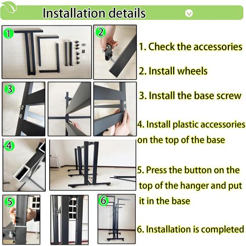 Floor Standing Metal Garment Rack - Heavy Retail Display Racks With Wheels, 6 Arms Clothing Rack, Square Tubing Portable Shirt Racks, Merchandise Display For Hanging Clothes (Gold)
