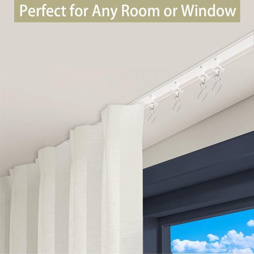 Premium Ceiling Curtain Track System, Flexible and Durable Design for Effortless Gliding, Ideal for Shower Window RV Room Dividers, Privacy and Home Décor