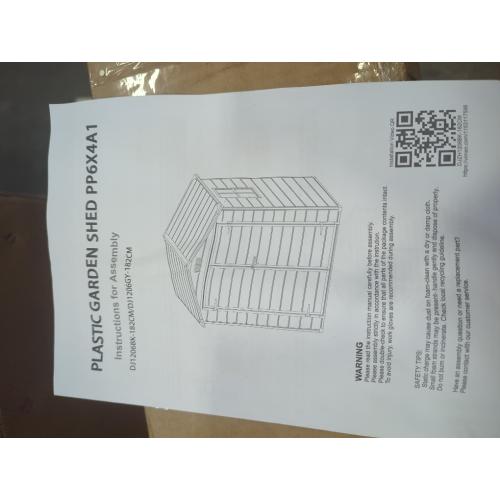 BLACK❗❗❗Patiowell 6x4 FT Plastic Outdoor Storage Shed with Floor,