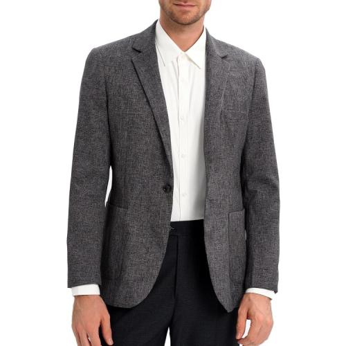Size Small Deep Gray Men's Sport Coats & Blazers Linen Suit Jacket Casual Blazer for Men One Button