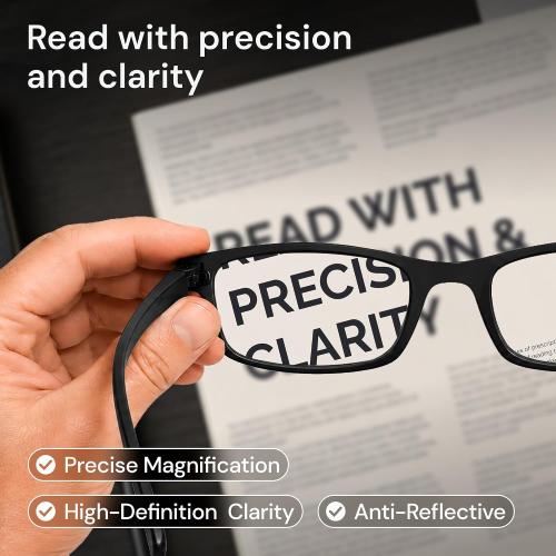 Gaoye Reading Glasses Men - Blue Light Blocking Lenses, TR90 Frames, UV400 - Eyeglasses with Clear Vision