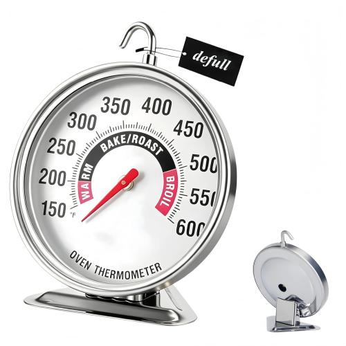 Oven Thermometer Extra Large 3 with Easy-Read Dial | 150-600F Pro Accurate Temp Gauge for Kitchen, Baking, Grill & Meat | Hang or Stand for Gas/Electric Ovens