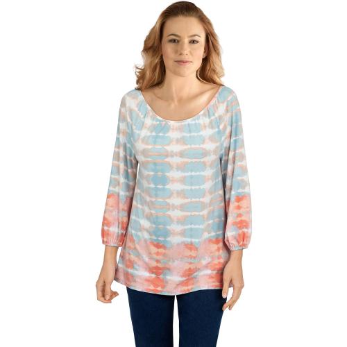 Large Ruby Rd. Women's Tie Dye Jersey Knit Sweater Petite