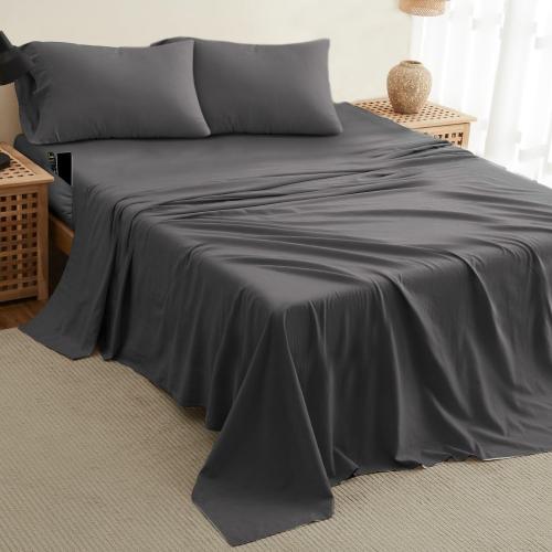 DREAMCARE Twin XL Sheets - 4pc Breathable Cooling Sheets Twin XL Sheet Sets