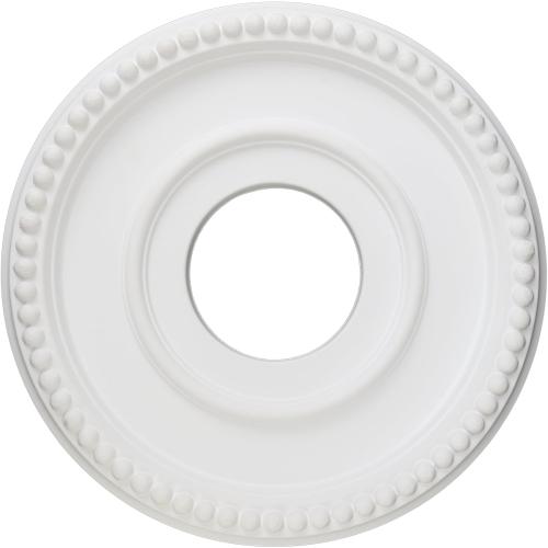 12 Inch OD x 4inch ID White Ceiling Medallion Plate – PU Plastic Decorative Cover for Fan, Light Fixtures, Chandelier Canopies – Traditional, Retro, and Minimalist Home Lighting Replacement