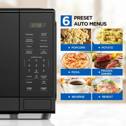 Mainstays 1.1 cu ft Microwave Oven in black