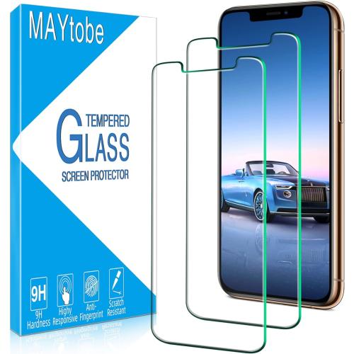 MAYtobe 2 Pack Screen Protector For iPhone 11 Pro, XS, X Tempered Glass