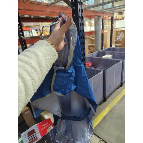 Size S/M Blue SLOW Dog Raincoat, Adjustable Dog Jacket for Small- Medium Dogs Puppies, Waterproof Rain Coat Poncho with Reflective Storage Pocket & Rim