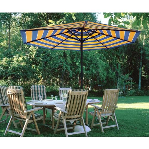 ontheway 10FT Patio Umbrella Enhanced Replacement Canopy Market Table 8 Ribs Umbrella Canopy (Yellow and Blue, 10FT)