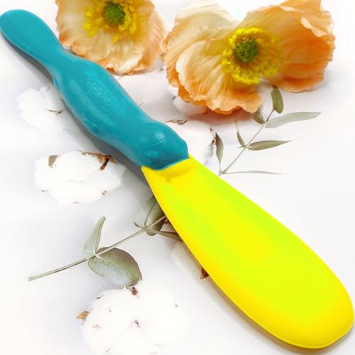 Splatypus Jar Spatula for Scooping and Scraping - Unique Fun Cooking Kitchen Gadgets for Foodies - BPA-free & 100% Food Safe - Crepe Spreader, One Sise, Blue, SP-001