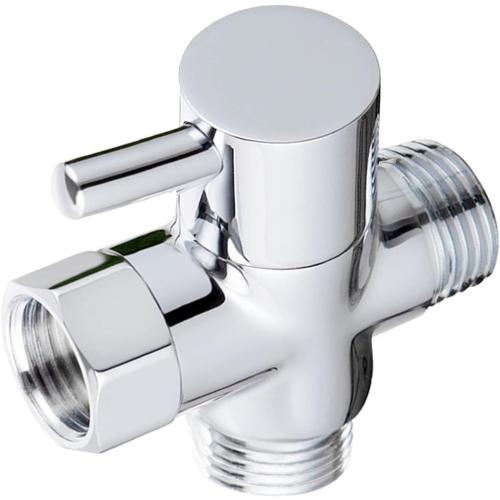 Sneatup Solid Brass 3-way G1/2 Shower Diverter Chrome Plating