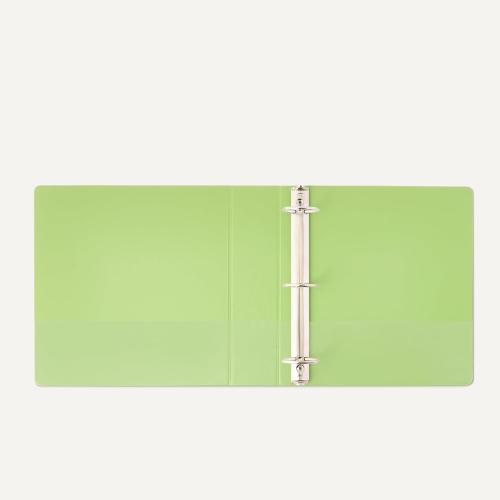 Amazon Basics 3 Ring Binder, 2 inch Round Rings, Holds 375 Sheets, Two Interior Pockets, Assorted Colors, 4-Pack