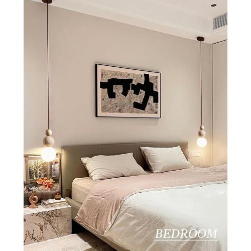 Natural Travertine Pendant Light, 10.6 Japanese Wabi Sabi Pendant Light