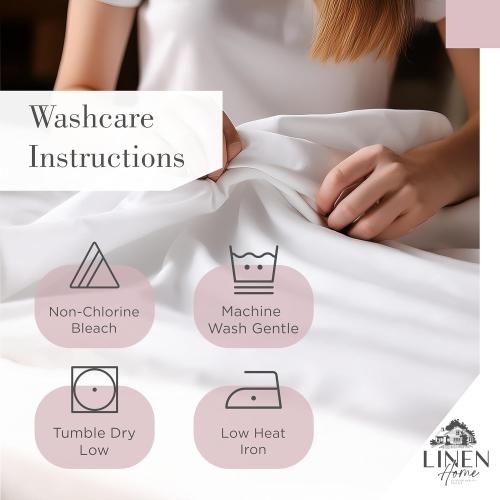 Linen Home 100% Cotton Printed Percale Sheet Set , Mauve Botanical
