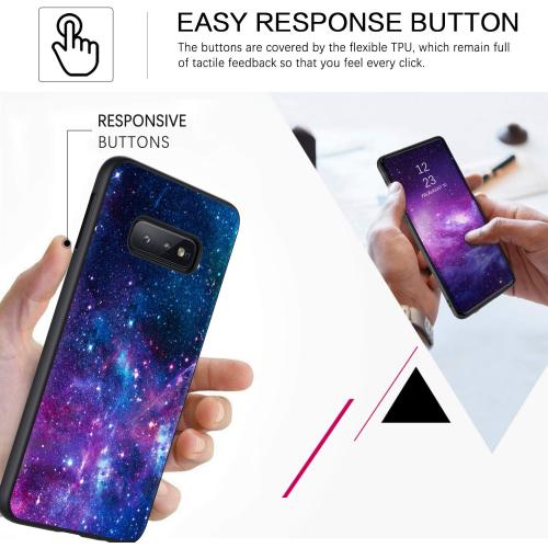 BENTOBEN for Galaxy S10e Case, Phone Case Samsung S10e, Slim Fit Glow in The Dark Shockproof Protective Hybrid Hard PC Soft TPU Bumper Drop Protection Non-Slip Girls Women Cover, Nebula/Space Design