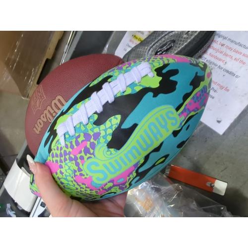 Swimways Hydro Waterproof Football, Outdoor Games for Adults and Kids, Swimming Pool Accessories and Pool Party Games,9.25 Inches, Green