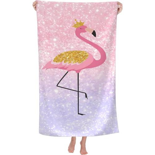 Cute Flamingo Beach Towel for Women/Adults, Personalized Microfiber Beach Towels Bulk, Quick Dry Beach Towel for Pool, Lightweight Bath Towels Oversized Clearance 30x 60