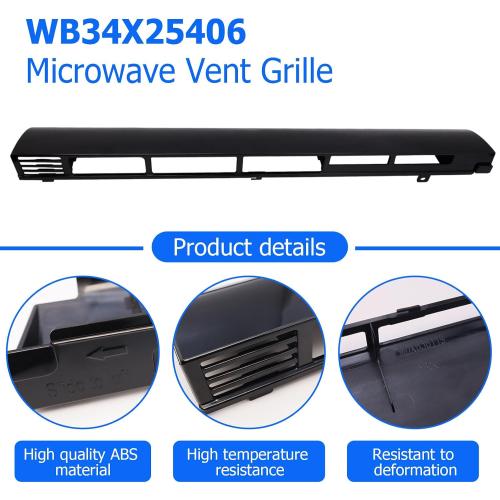 1PC WB34X25406 Microwave Vent Grille Replacement for GE Over-the-Range Microwaves