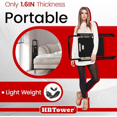 Step Ladder, Folding Step Stool with Wide Anti-Slip Pedal, Sturdy Steel Ladder, Convenient Handrail, Lightweight, Portable Steel Step Stool