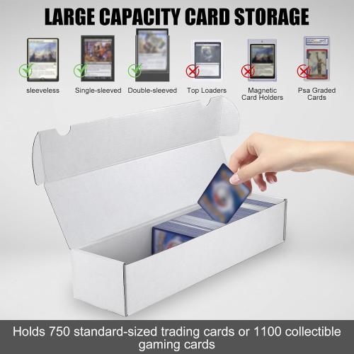 Amazon.com: XRACV Trading Card Storage Box, 10-Pack 1100 Count White Corrugated Cardboard Bulk Sports Storage Box for TCG/Magic/Mtg Basketball Cards, Collectible Trading Cards : Toys & Games