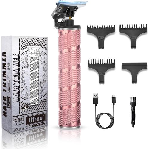 Ufree Hair Trimmer for Women, Bikini Trimmer Electric Razors Shaver for Women Grooming, Waterproof Hair Clippers Hair Cutting Kit, Gifts for Women (Rose Gold)