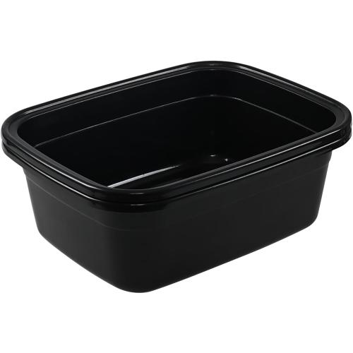Black Plastic Rectangular Wash Basin Tub, Set of 2