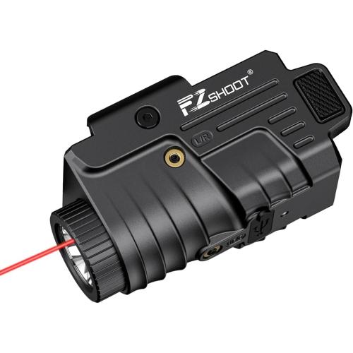 EZshoot 800 Lumens Pistol Light Laser Combo Rechargeable for Home Defense