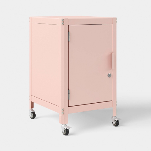 Metal Rolling Locker Storage Cabinet with Lock Pink - Room Essentials™ Fully assembled