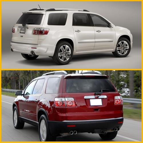Boine Left Driver Side Tail Light Compatible With 2007 2008 2009 2010 2011 2012 GMC Acadia LED Rear Light Brake Lamps - Bulb Included Replace 20912757 (Left Driver Side)