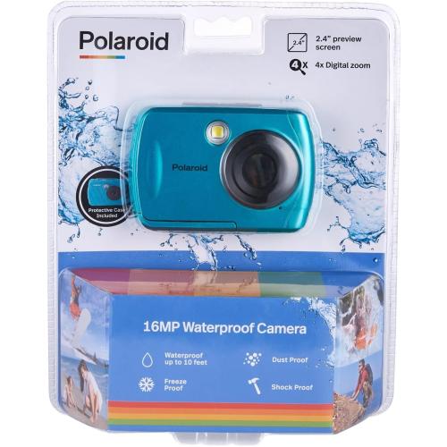 Polaroid IS048 Waterproof Instant Sharing 16 MP Digital Portable Handheld Action Camera, Teal