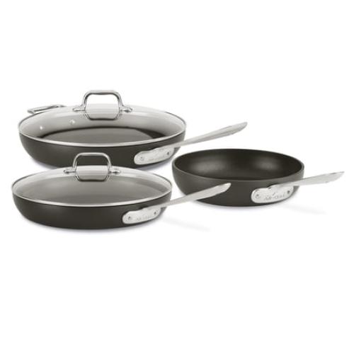 MISSING ONE ❗ All-Clad HA1 Hard Anodized Nonstick Cookware, Fry Pan Set, 8 inch, 10 inch with Lid, 12 inch with Lid