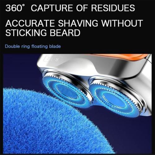 Mini Shaver with Magnetic Blades, Dual Head Rotary Electric Razor, USB Fast Charge Wet Dry Waterproof Travel Shaver for Men, Home Car Use