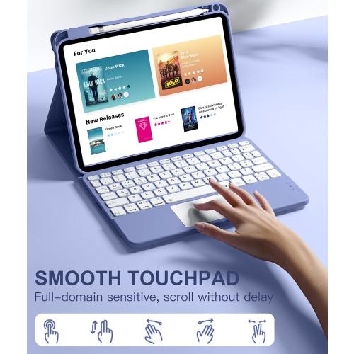 Harvopu for iPad A16 11th/10th Generation Case with Keyboard, Folio Cover