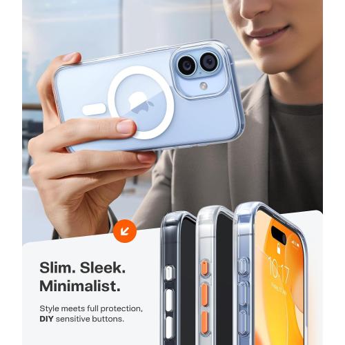 TORRAS Magnetic Shockproof for iPhone 17 case Anti-Yellowing, Crystal Clear