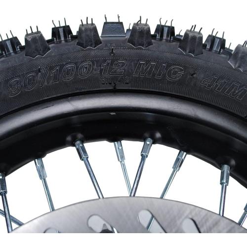 Rim tube tire 80/100-12 3.00-12 12-15MM Dirt Pit Bike Trail axle 12Complete rear wheel For small Wheel Rim Tire Fits 125-160cc TTR SSR Mini Motorcycle
