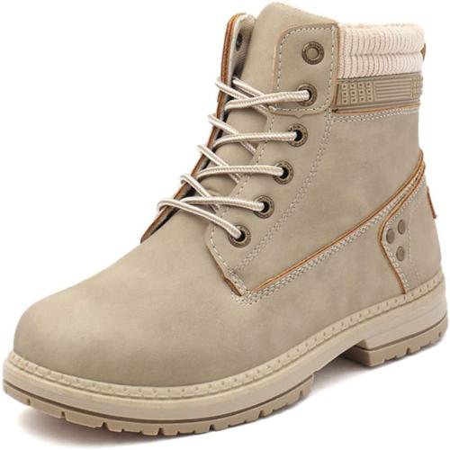 Size 38 Athlefit Women's Lace-Up Work Hiking Combat Ankle Boots