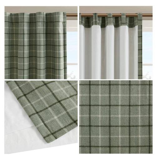Salford Green Polyester 50 in. W x 84 in. L Rod Pocket Room Darkening (Single Panel)