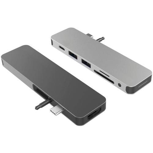 Sanho HyperDrive 7-in-1 Hub for MacBook and USB-c Devices - Space Gray - All