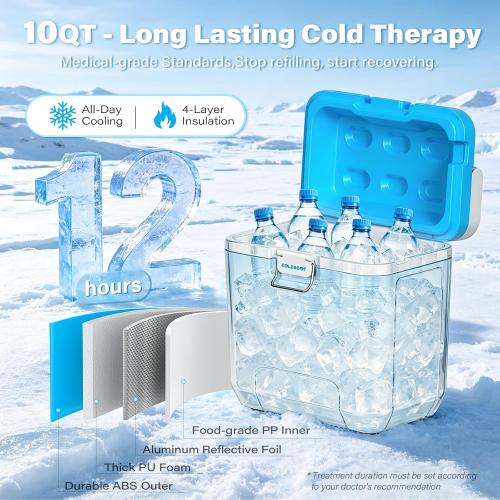 Programmable Timer Ice Machine for Knee After Surgery w/Temp Disp