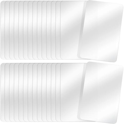 Tecmisse  Plastic Placemat Heat Resistant Washable Table Mats, Clear Placemats for Table, Dining, Kitchen, Crafting and Shelf Liner, 17 x 11 Inch