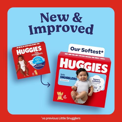 Huggies Little Snugglers Newborn Diapers, 144 Count