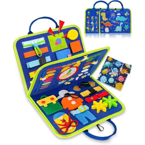 Exorany Busy Board Montessori Toys for Toddler Boy Birthday Gift Busy Book