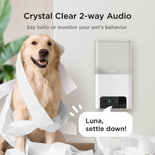 Petcube Bites 2 Lite Interactive WiFi Pet Monitoring Camera with Phone App and Treat Dispenser