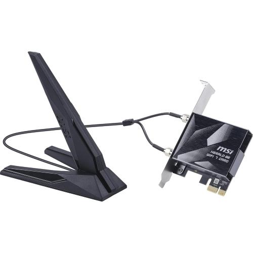 MSI Herald BE9400 PCIe Card WiFi 7 Three-Band for Desktop, Bluetooth 5.4, 6GHz, MLO, 320MHz, 5.8 GB/s