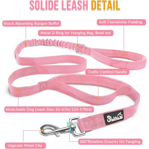SlowTon No Pull Dog Harness and Leash Set - Heavy Duty, Soft Padded