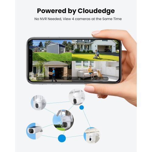 VIZIUUY 3MP Solar Security Cameras Wireless Outdoor, WiFi 6,360°PTZ Camera